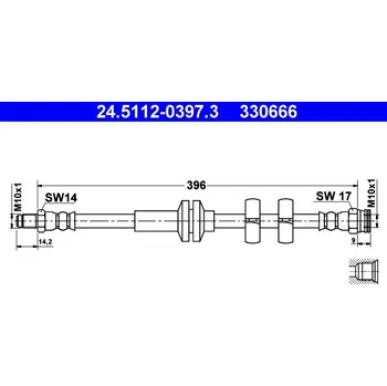 Brzdová hadice Brzdová hadice ATE 24.5112-0397.3