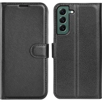 Pouzdro na mobilní telefon Litchi peněženkové pouzdro na Samsung Galaxy S23+ - černé