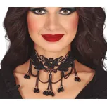 Guirca Náhrdelník - čierny s kvietkami