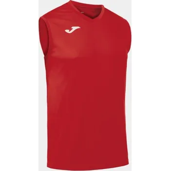 Dívčí tričko Pánské/Chlapecké sportovní tílko JOMA T-SHIRT BASIC RED SLEEVELESS Velikost: 104-116, Barva: RED