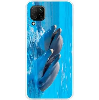 Pouzdro na mobilní telefon Gelový kryt mmCase na mobil Huawei P40 Lite - delfíni