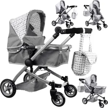 Kočárek pro panenku Kombinovaný kočárek pro panenky 4v1 Alice 4543