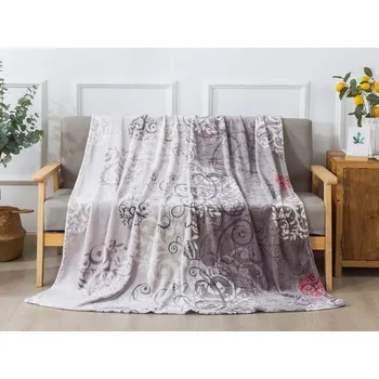 deka XPOSE® Mikroplyšová deka AMÉLIA - šedá 140x200 cm, Mikroplyš + Prodloužená možnost vrácení zboží do 50 dnů
