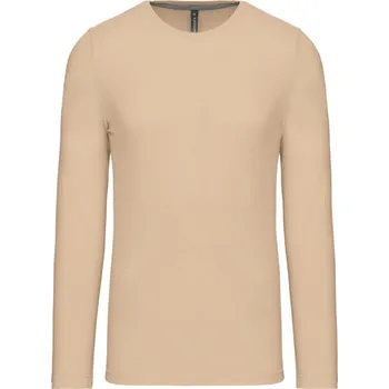 Pánské triko s dlouhým rukávem Kariban Barva: Písková, Velikost: L