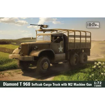 Plastikový model 1/72 Diamond T 968 Softcab Cargo Truck w/M2 M.Gun