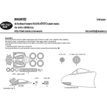 Plastikový model 1/48 Mask DH Vampire FB.5/FB.9 BASIC (AIRFIX)