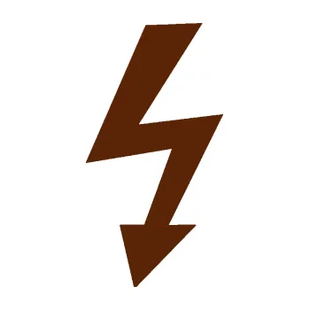 samolepka Blesk 003 elektřina (15 - hnědá) SAMOLEPKA NA AUTO, NÁLEPKA, FÓLIE, POLEP, TUNING, VLASTNÍ TEXT, TISK, AUTOSAMOLEPKY.cz, POLEPY, OBRÁZEK, LOGO, 3D STICKERS