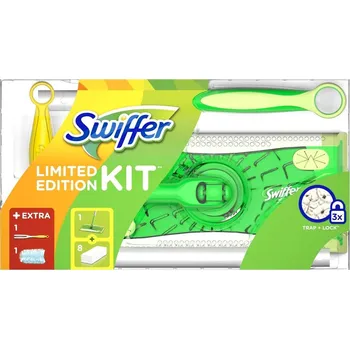 mop Swiffer Kit Set 2v1 peříčková prachovka + podlahový mop zelený