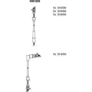 Zapalovací kabel Sada kabelů pro zapalování, , BREMI, 300/228