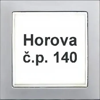 4FK 212 90.5 - popisný m. KARAT, 4+n, INOX, bez podsvitu, bez Z