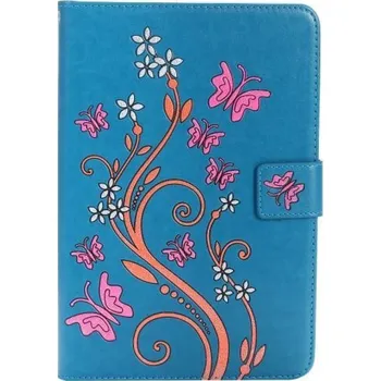 Pouzdro na tablet Butterfly knížkové pouzdro z PU kůže na iPad mini, iPad mini 2, iPad mini 3 - modré