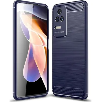 Pouzdro na mobilní telefon Carbon odolný gelový obal na mobil Xiaomi Poco F4 5G - modrý