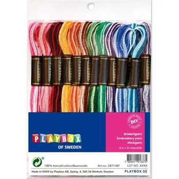 Playbox Bavlnky duhové 24x 8 m