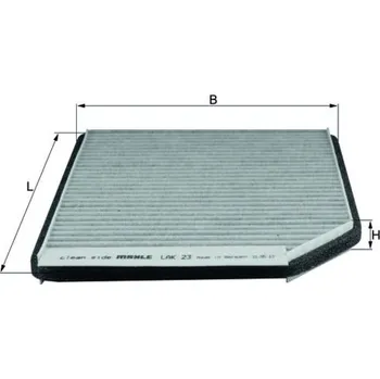 Ventilátor topení a klimatizace Filtr, vzduch v interiéru KNECHT LAK 23