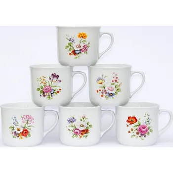 Český porcelán a.s. Vařák 650 ml 6 ks pestré květy