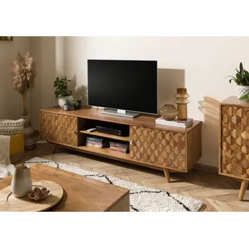 Televizní stolek MOSAIC TV stolek Akácie 170x42x48 Akácie, přírodní, lakovaná