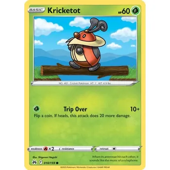 Sběratelská karetní hra Pokémon karta Kricketot 010/159 - Crown Zenith