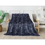 XPOSE® Mikroplyšová deka DESIGN s beránkem - šedá 140x200 cm, Mikroplyš s beránkem + Prodloužená možnost vrácení zboží do 50 dnů