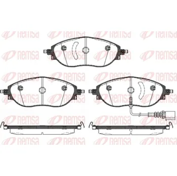 Brzdová destička Sada brzdových destiček, kotoučová brzda REMSA 1470.01