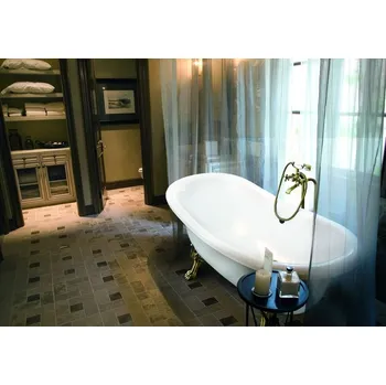 Vana Besco Amelia Volně stojící vana 190x77 cm, bílá + Nožičky k vaně - Černé, , VANALI190B