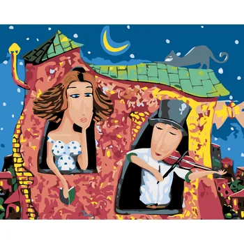 ZUTY Malování podle čísel - HUDEBNÍ DŮM Rozměr: 40x50 cm, Rámování: bez rámu a bez vypnutí plátna