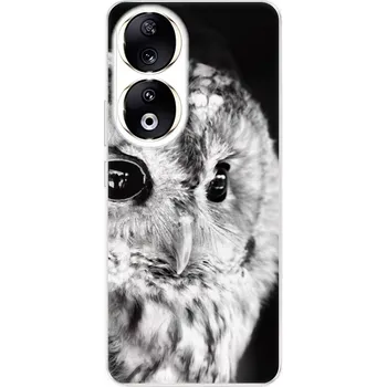 Pouzdro na mobilní telefon Odolné silikonové pouzdro iSaprio - BW Owl - Honor 90 5G