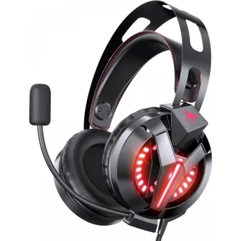 Sluchátka DeTech Herní sluchátka Onikuma M180 Pro, mikrofon a LED podsvícení, černá