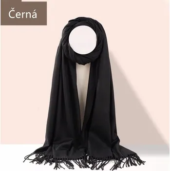 Šála Bavlissimo Šála 200 x 70 cm coulour and size: Černá