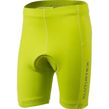 Cyklistické kalhoty Klimatex HOBIT Dětské cyklošortky, reflexní neon, 146