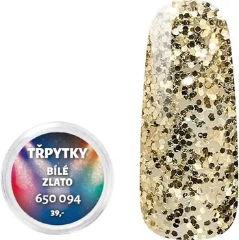 Třpytky - Bílé zlato
