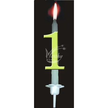 Dortová svíčka Svíčka na dort česká - Číslo 1 - reflexní