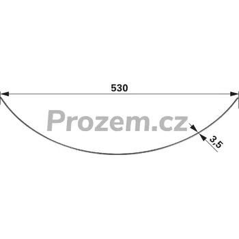 Zahrada Náhradní drát mlátícího koše pro John Deere, 530 mm, Z57087, Z20064