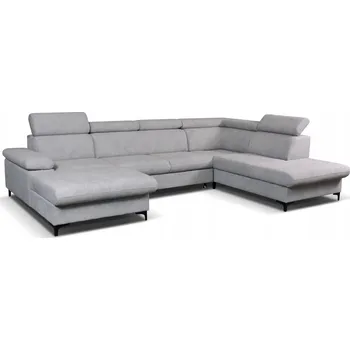 Sedací souprava Rozkládací rohová sedačka APOLO U světle šedá