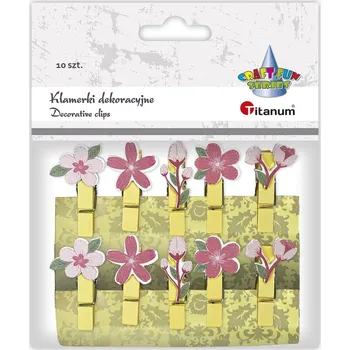 Dekor. kolíčky, kytky mix, 7 x 35 mm, 10ks/Bal.