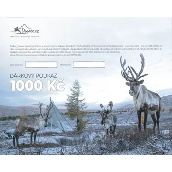 Dárková visačka Duuree.cz Dárkový poukaz v hodnotě 1000 Kč
