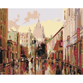 ZUTY Malování podle čísel - NA NÁMĚSTÍ Rozměr: 40x50 cm, Rámování: bez rámu a bez vypnutí plátna