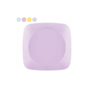 Talíř Talíř plast hluboký 17,5x17,5cm ALFA, mix barev