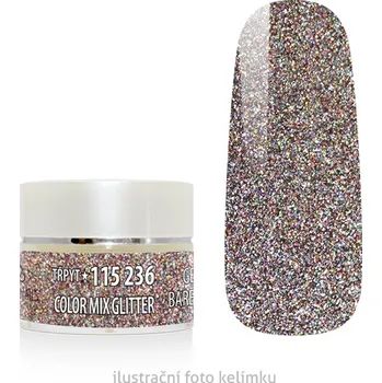 Umělé nehty UV/LED gel barevný - Color mix glitter 5g