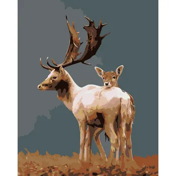 ZUTY Malování podle čísel - DANĚK S LANÍ Rozměr: 40x50 cm, Rámování: bez rámu a bez vypnutí plátna