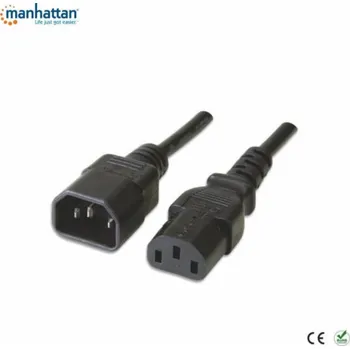 Manhattan napájecí kabel Manhattan C14 až C13 M/F napájecí prodlužovací kabel 0,5m černý