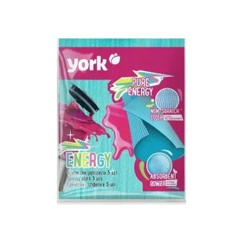 Utěrka houbová 3ks 21x24cm ENERGY YORK