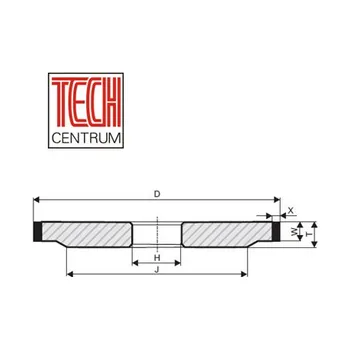Brusný kotouč Dia kotouč 3A1 100x4/2x20 K100 D107 chladit ANO i NE pryskyřice