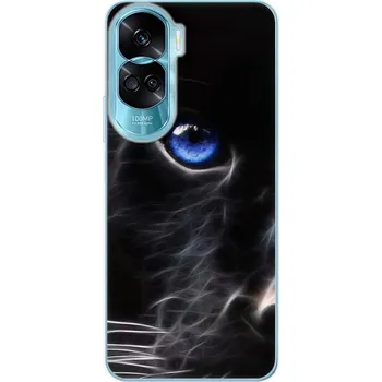 Pouzdro na mobilní telefon Odolné silikonové pouzdro iSaprio - Black Puma - Honor 90 Lite 5G