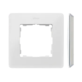 vypínač SIMON 82 Detail 8200610-030 rámeček 1 - násobný Detail ORIGINAL - mono bílá/základna šedá