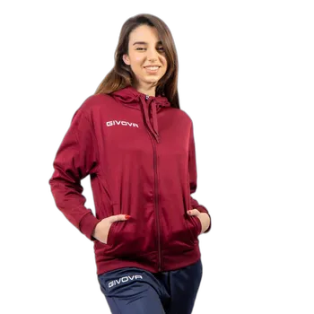 tepláková bunda s kapucí givova Full Zip 500 vínová 0008 XXXL