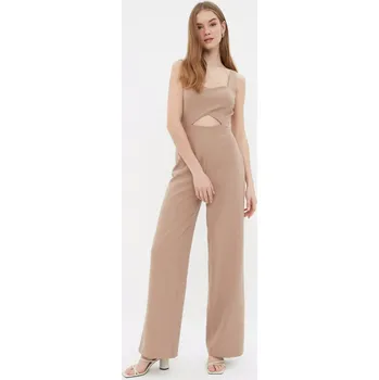 Dámský overall Trendyol norkový overal s výřezy Trendyol hnědá 1837566