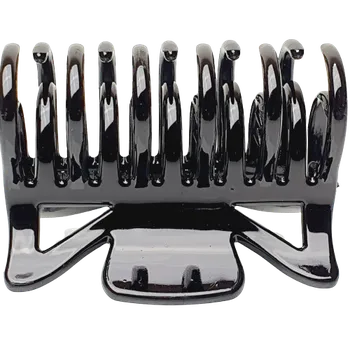 Ozdoba do vlasů Plastový skřipec do vlasů, dvojité zuby "klasik" 4cm - černá