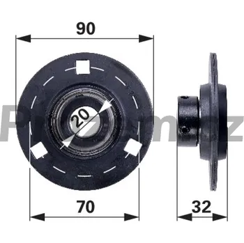 Upínací ložisko s přírubou kompletní pro Claas, 6192850