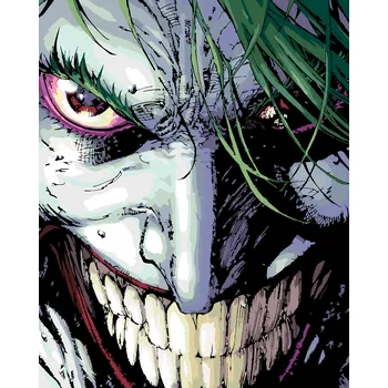 ZUTY Malování podle čísel - JOKER PORTRÉT (BATMAN) Rozměr: 40x50 cm, Rámování: bez rámu a bez vypnutí plátna