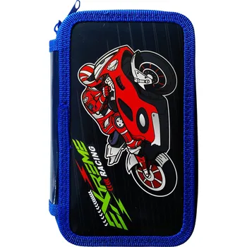 Penál WIKI Penál MOTORKA dvoupatrový s výbavou